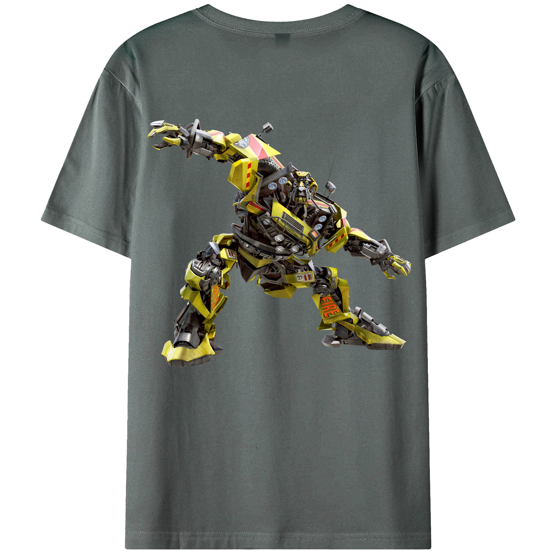 （画像用） Transformers トランスフォーマー 綿100％ メンズ半袖Tシャツ（バックプリント） 通気性